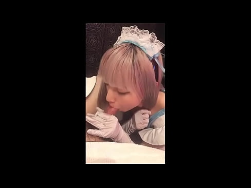 ❤️ 日本偶像[mayuka]，法国女仆装，第一部分，口交和用乳液打飞机 ☑ Super porn ❌️